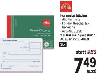 Metro omega Formularbücher Angebot