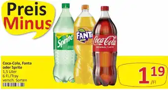Kastner Coca-Cola, Fanta oder Sprite 1,5 Liter Angebot