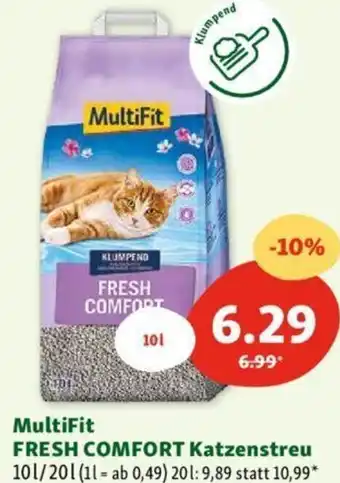 Fressnapf MultiFit Fresh Comfort Katzenstreu 10L Angebot