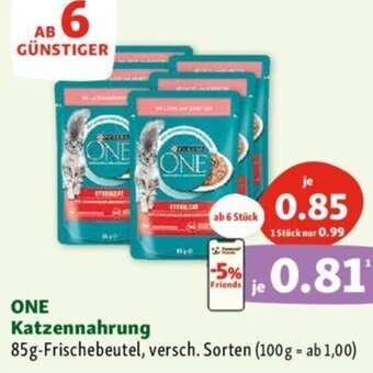 Fressnapf One Katzennahrung 85g Angebot