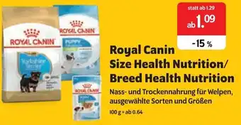 Das Futterhaus Royal Canin Size Health Nutrition / Breed Health Nutrition Angebot