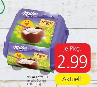 Spar Milka Löffel-Ei 128-136 g Angebot