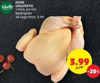 PENNY Huhn Grillfertig pro kilo Angebot