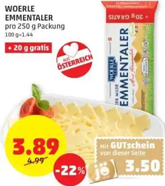 PENNY Woerle Emmentaler 250 g Angebot