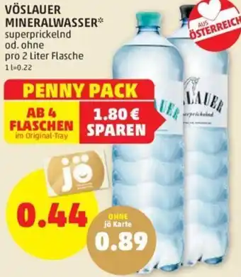 PENNY Vöslauer Mineralwasser 2 Liter Angebot