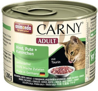 Hornbach Katzenfutter nass animonda carny adult rind, pute + kaninchen 200 g Angebot