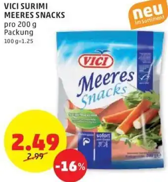PENNY Vici Surimi Meeres Snacks 200 g Angebot
