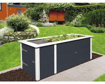 Hornbach Hochbeet klassisch weka profi mit innenliegender noppenbahn und wühlmausschutzgitter 205x79x81 cm anthrazit Angebot