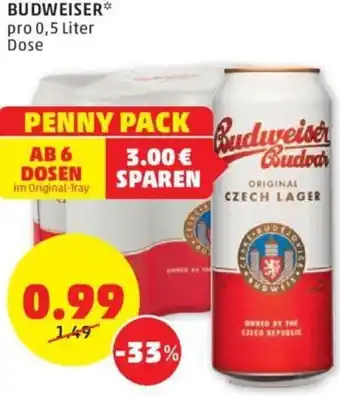 PENNY Budweiser 0,5 Liter Angebot