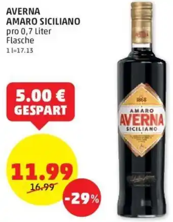 PENNY Averna Amaro Siciliano 0,7 Liter Angebot
