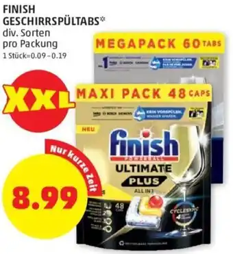 PENNY Finish Geschirrspültabs XXL Angebot
