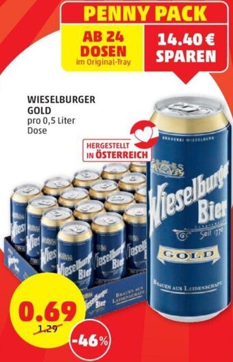 PENNY Wieselburger Gold 0,5 Liter Angebot