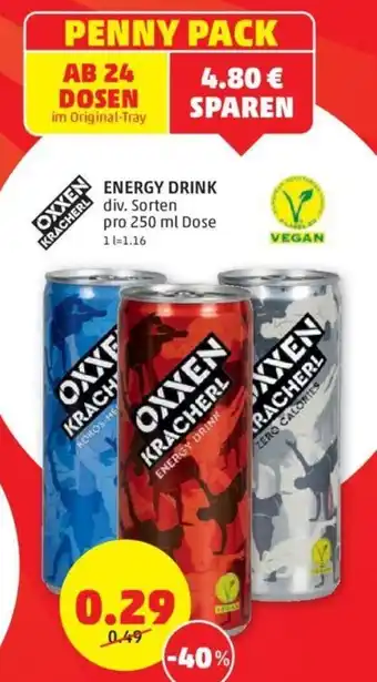 PENNY Oxxen Kracherl Energy Drink 250ml Angebot
