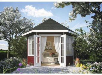 Hornbach Pavillon skan holz she shed almelo, 350 x 303 cm, schwedenrot Angebot