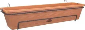 Hornbach Blumenkasten-set elho green basics allin1 kunststoff 68,5 x 26 x 16,5 cm terracotta inkl. halterung und untersetzer Angebot