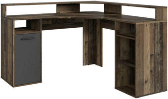 XXXLutz Eckschreibtisch 139/139/90 cm in anthrazit, alteiche Angebot