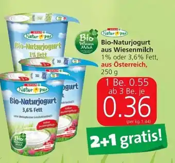 Spar Bio- Naturjogurt uas Wiesenmilch 250 g Angebot