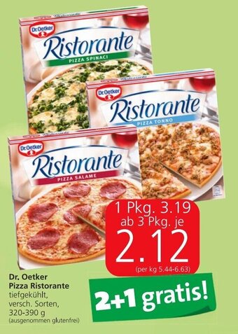Spar Dr. Oetker Pizza Ristorante 320-390 g Angebot