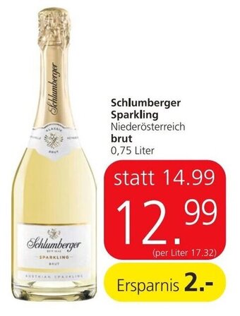 Spar Schlumberger Sparkling 0.75 Liter Angebot