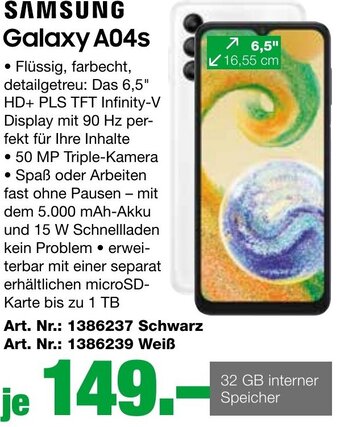 EP Samsung Galaxy A04s Angebot