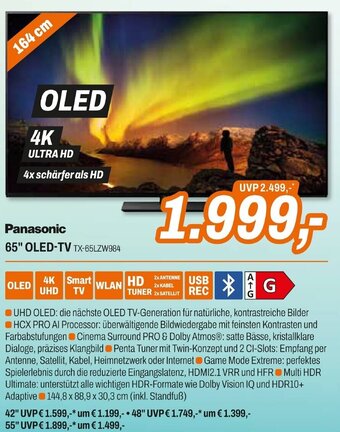 Expert Panasonic 65" OLED-TV Angebot