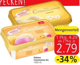 Spar Eskimo Cremissimo Eis 1000 ml Angebot