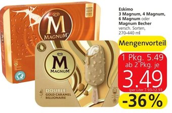 Spar Eskimo 3 Magnum, 4 Magnum, 6 Magnum oder Magnum Becher 270-440 ml Angebot