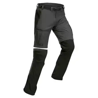 Zip-off-hose herren 2-in-1 robust trekking - mt500 beige