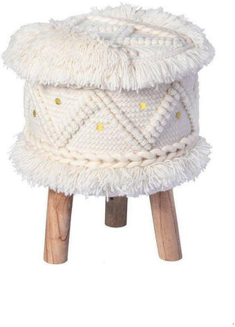 Möbelix Hocker bohist makramee/ echtholz creme h: 50 cm Angebot