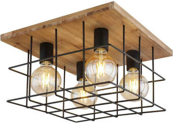 Möbelix Deckenleuchte l: 40 cm 4-flammig mit holz Angebot