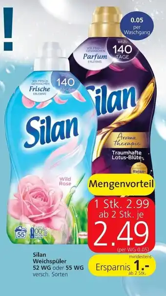 Spar Silan Weichspüler 52 Wg oder 55 Wg Angebot