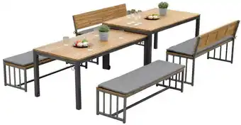 Möbelix Gartenmöbel set 10-teilig milos echtholz/metall mit auflagen Angebot