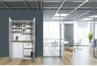 Möbelix Schrankküche mit kühlschrank + kochfeld 104 cm modern Angebot