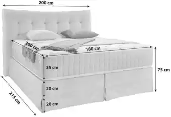 Möbelix Boxspringbett mit kontinental matratze 180x200 domino Angebot