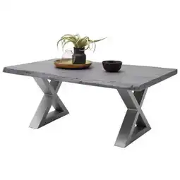 Möbelix Couchtisch holz massiv cartagena grau/edelstahlf. Angebot