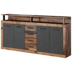 Möbelix Sideboard stehend b: 190 cm luna eiche old style/anthrazit Angebot