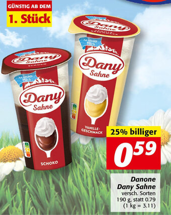 Nah&Frisch Danone Dany Sahne 190 g Angebot