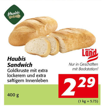Nah&Frisch Haubis Sandwich 400g Angebot