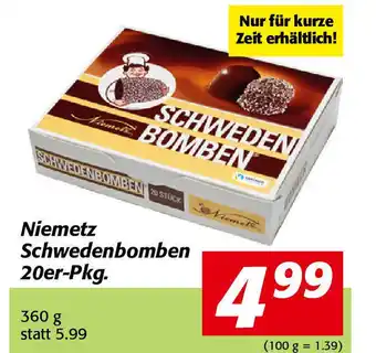 Nah&Frisch Niemetz Schwedenbomben 20er-Pkg. 360 g Angebot