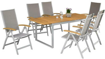 Möbelix Gartengarnitur 7-teilig naxos akazie/aluminium Angebot