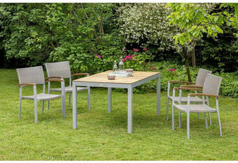 Möbelix Gartensessel stapelbar 2er-set silano holz/metall/kunststoff Angebot