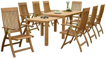 Möbelix Gartengarnitur 9-teilig comodoro holz massiv Angebot