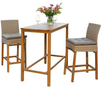 Möbelix Gartenbarset 3-teilig holz/kunststoff mit kissen Angebot