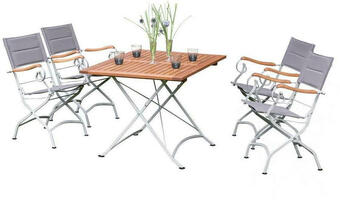 Möbelix Gartengarnitur prinzengarten 5-teilig holz/metall/textil Angebot