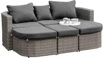 Möbelix Loungesofa 4-teilig madeira kunststoffgeflecht mit kissen Angebot