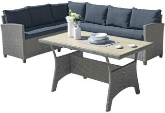 Möbelix Loungegarnitur 3-teilig vipora aus polyrattan mit kissen Angebot