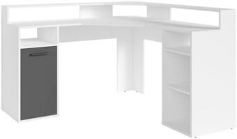 Möbelix Eckschreibtisch mit stauraum b: 139 cm fox antharzit/weiß Angebot