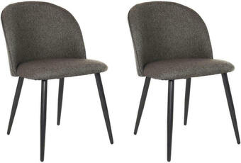 Möbelix Esszimmerstuhl nayla grau/ schwarz gepolstert 2-er set Angebot