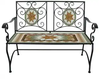 Möbelix Gartenbank aus metall 2-sitzer ravenna, mosaik-design Angebot