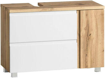 Möbelix Waschbeckenunterschrank varese b: 85 cm wotaneiche dekor/weiß Angebot